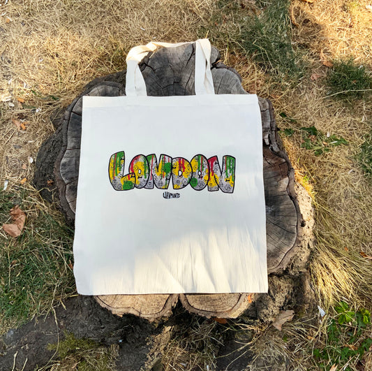 London Faces (Red/Yellow/Green) Tote Bag